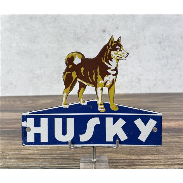 Porcelain Husky Oil Dog Sign
