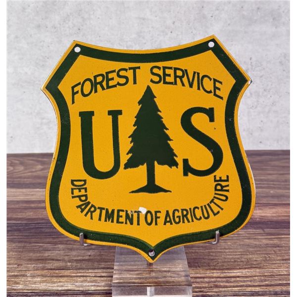 Porcelain USFS US Forest Service Shield Sign