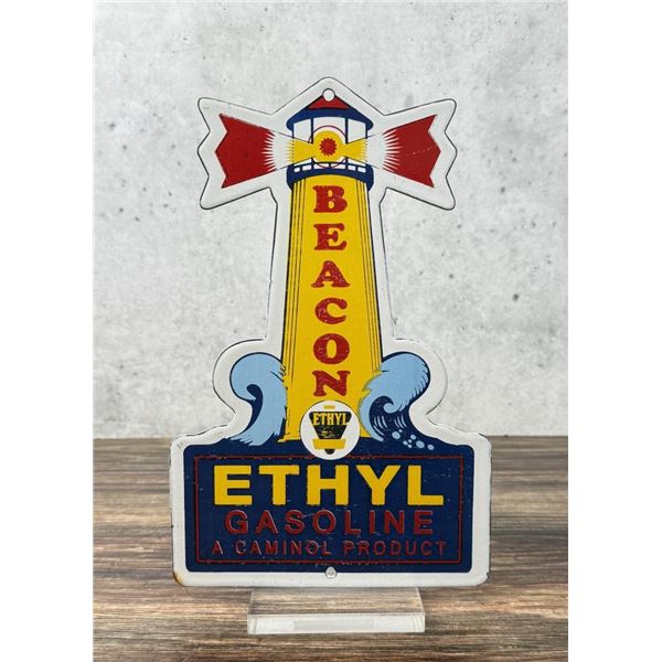 Beacon Ethyl Gasoline Porcelain Sign