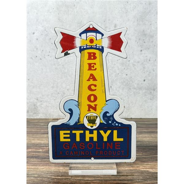 Beacon Ethyl Gasoline Porcelain Sign