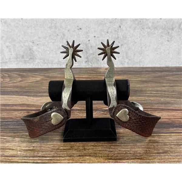 Buermann Silver Overlay Ladies Leg Cowboy Spurs