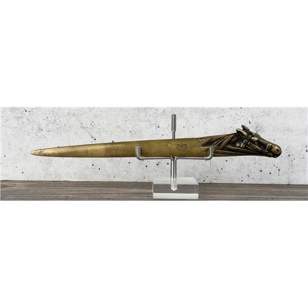 August Buermann Brass Horse Head Letter Opener
