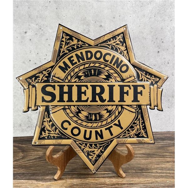 California Mendocino County Sheriff Tin Sign
