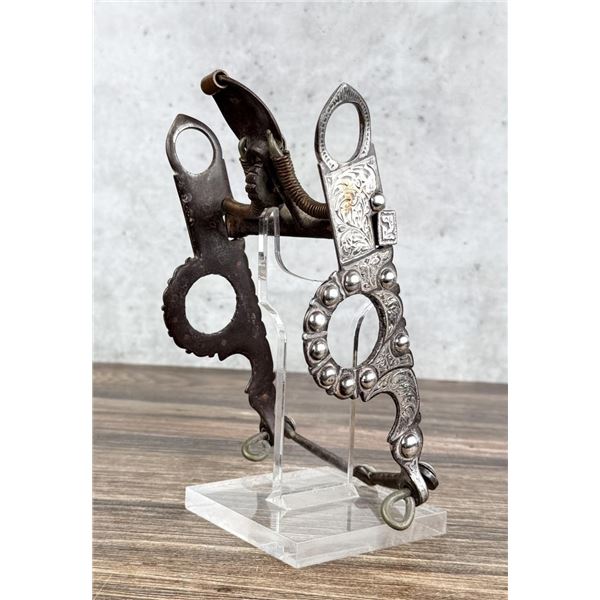 GS Garcia Silver Inlaid Elko Cowboy Horse Bit