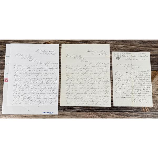 WA Carter Fort Bridger Wyoming Territory Letters