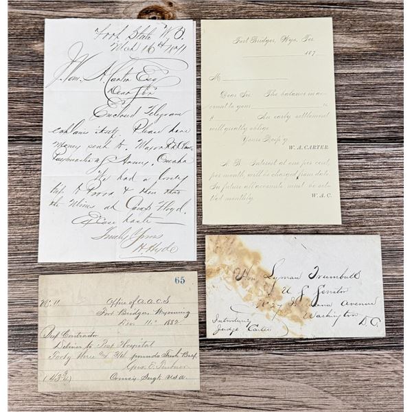 WA Carter Fort Bridger Wyoming Territory Documents
