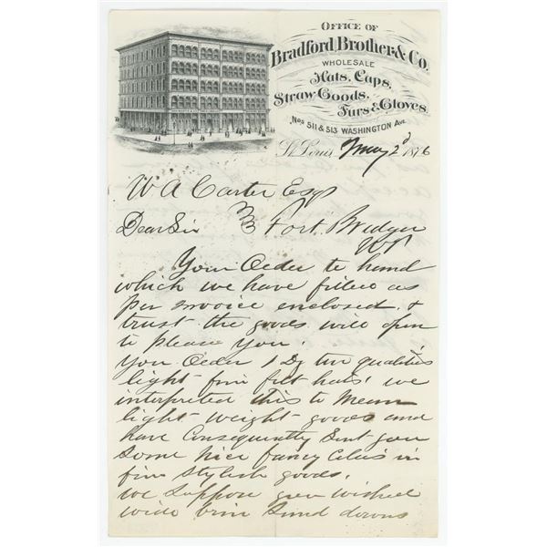 1876 Bradford Bothers St Louis Missouri letterhead