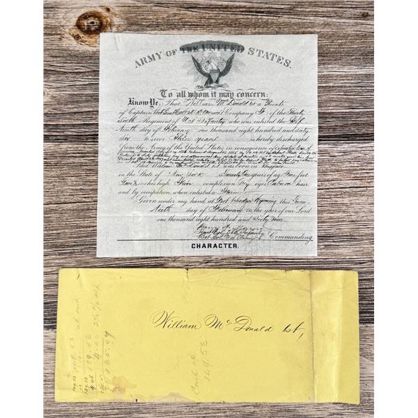 1866 US Army Discharge Document