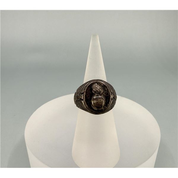 WW2 Flaming Bomb Army Ordinance Sterling Ring