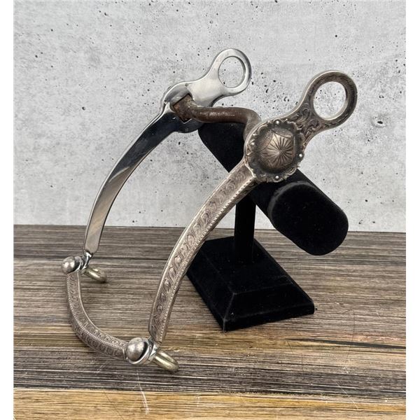 Engraved Silver Overlay Montana Cowboy Bit
