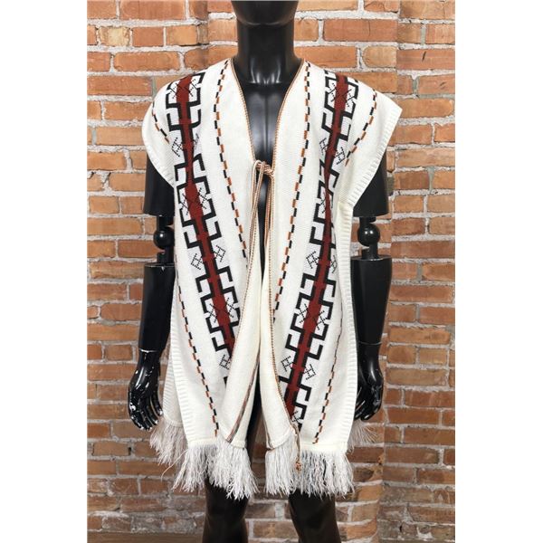 Vintage Southwestern Knit Poncho Vest