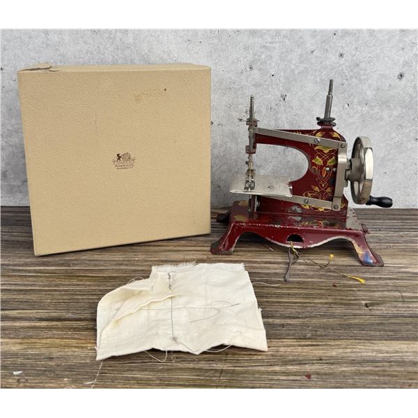 Antique Casige Hand Crank Toy Sewing Machine