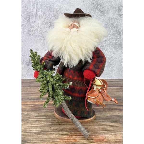 Cowboy Santa With Saddle Christmas Figure