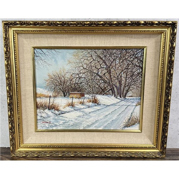 Martin New Mexico Winter Oil Painting