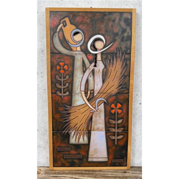 MCM Helen Michaelides Greek Tile Wall Sculpture
