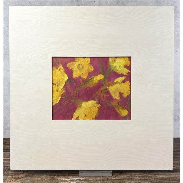 Kristi Hager Daffodils Magenta Oil Painting