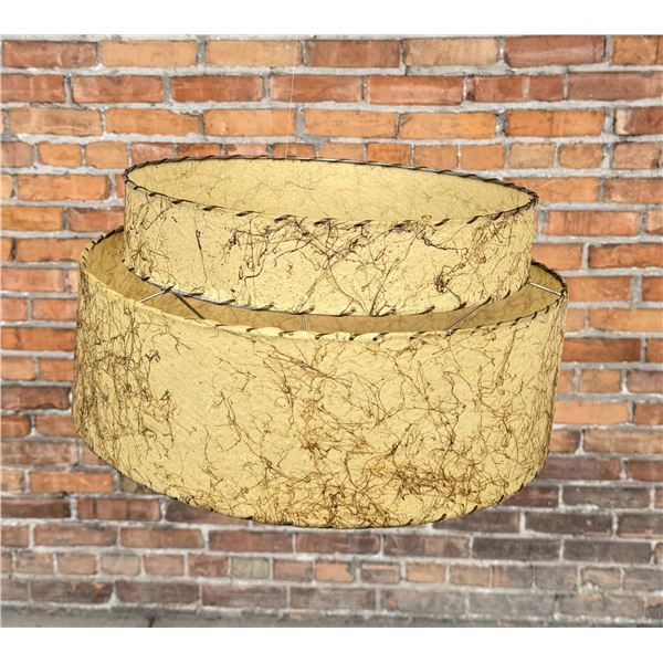 Mid Century Modern Two Tier Fiberglass Lamp Shade
