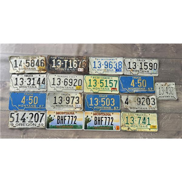 Collection of Montana License Plates