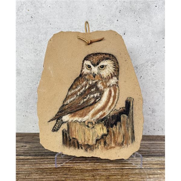 Judy Hoy Owl Sandstone Painting