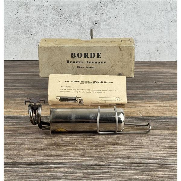 WW2 Borde Swiss Gasoline Burner Survival Stove