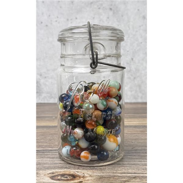 Jar of Vintage Marbles