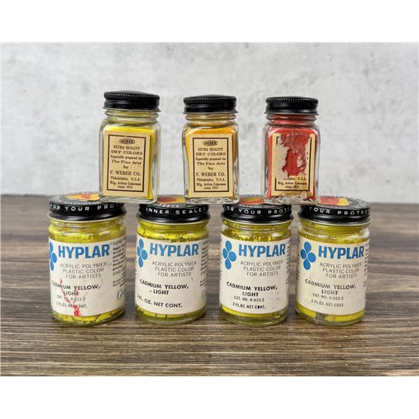 Group Of Cadmium Yellow Red Artists Paints