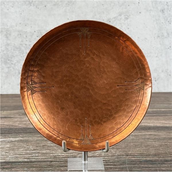 Arts & Crafts Roycroft Hammered Copper Card Tray