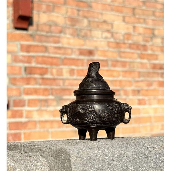 Antique Chinese Bronze Censer Incense Burner