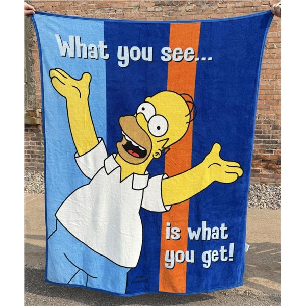 Simpsons What you See is What You Get Blanket