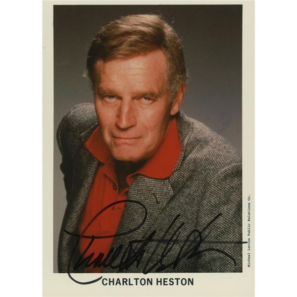 Planet of The Apes Charlton Heston signed photo. GFA Authenticated