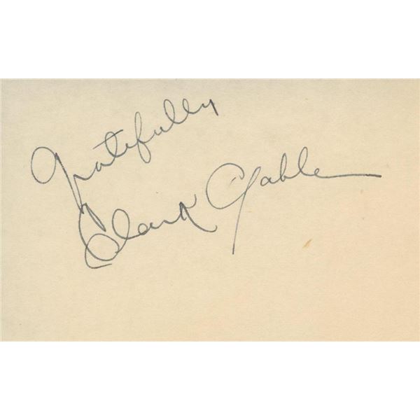 Gone With The Wind Clark Gable signature cut. GFA Authenticated