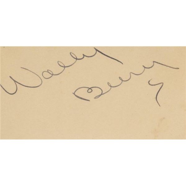 The Champ Wallace Beery signature cut