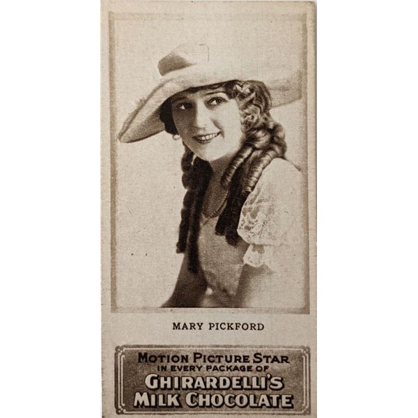 Mary Pickford unsigned Ghirardelli promo card