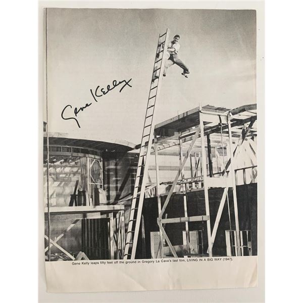 Singin In The Rain Gene Kelly signed magazine page