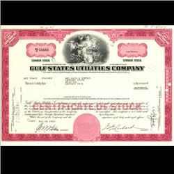 1960s Gulf States Utilities Stock Certificate Scarce (COI-3328)