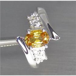 1.20ct Gold Vermeil Ring Yellow Sapphire (JEW-1628)