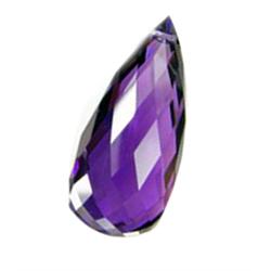 19.4ct Glowing  Briolette Purple Amethyst (GEM-16472A)