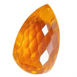 17.30ct Excellent Briolette Orange Citrine Brazil  (GEM-16145)
