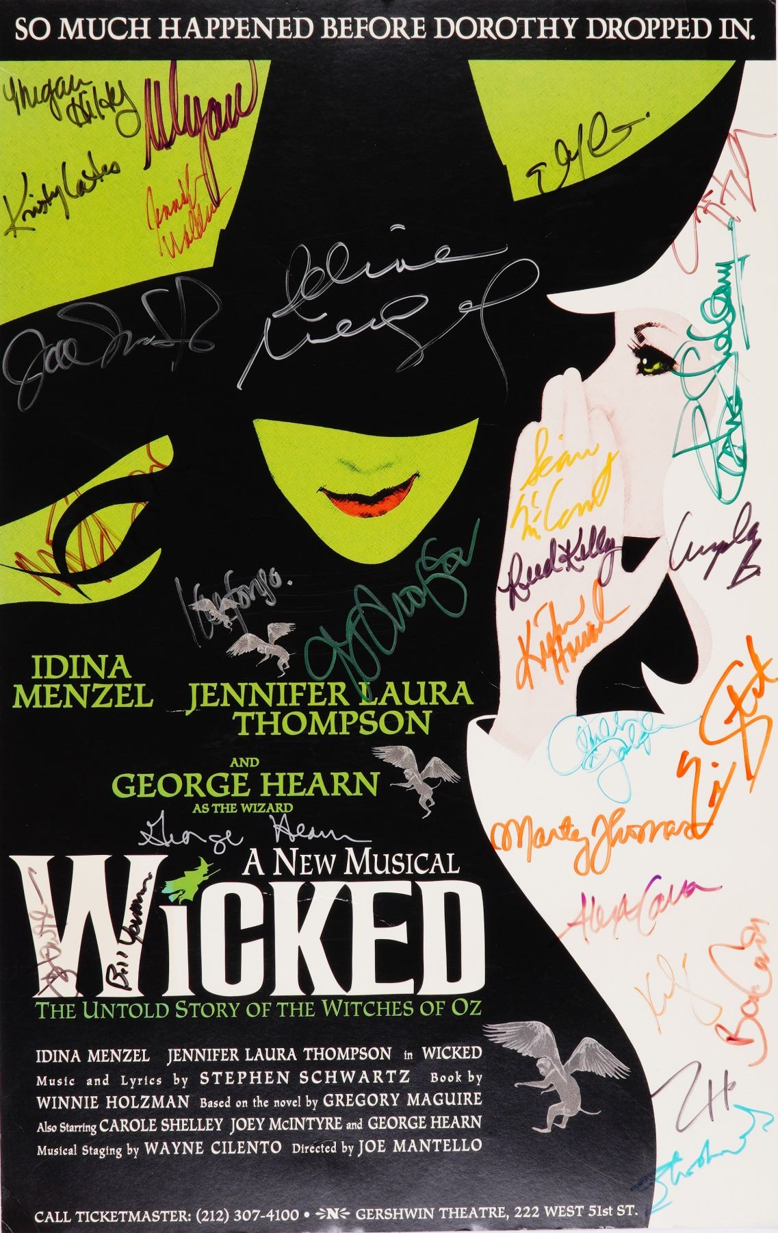 Wicked Broadway Poster Autographed by Original Cast