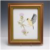 Image 1 : Sallie Snow Porcelain Plaque Bird Painting, Goldfinch