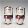 Image 1 : Pair Rosenthal Silver Overlay Porcelain Vases