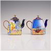 Image 1 : 2pc Charlotte di Vita Enameled Miniature Teapots, Vincent Van Gogh