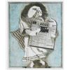 Image 2 : Christine Amarger, Etching & Aquatint on Paper, The Jerusalem Post, Signed