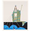 Image 1 : Erte, Embossed Serigraph on Paper, Goddess Hera, Signed & Numbered