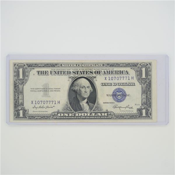 1935 United States $1 Blue Seal Silver Certificate Banknote No Motto