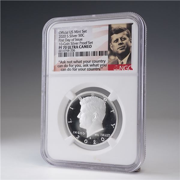 2020-S Kennedy Silver Proof Half Dollar NGC Graded PF 69 Ultra Cameo