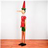 Image 2 : Oversized Wooden Pinocchio Figure with Classic Red and Green Attire