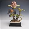 Image 1 : Boehm Porcelain Figurine and Base, Bluebirds 451V