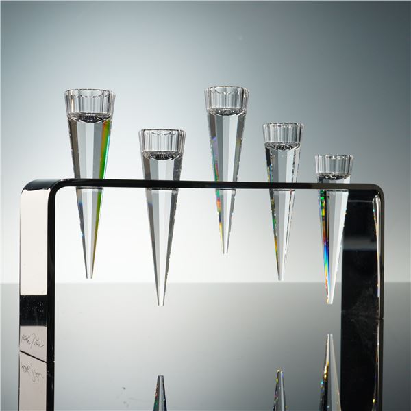 Swarovski Crystal Stalactite Candle Holder, Signed