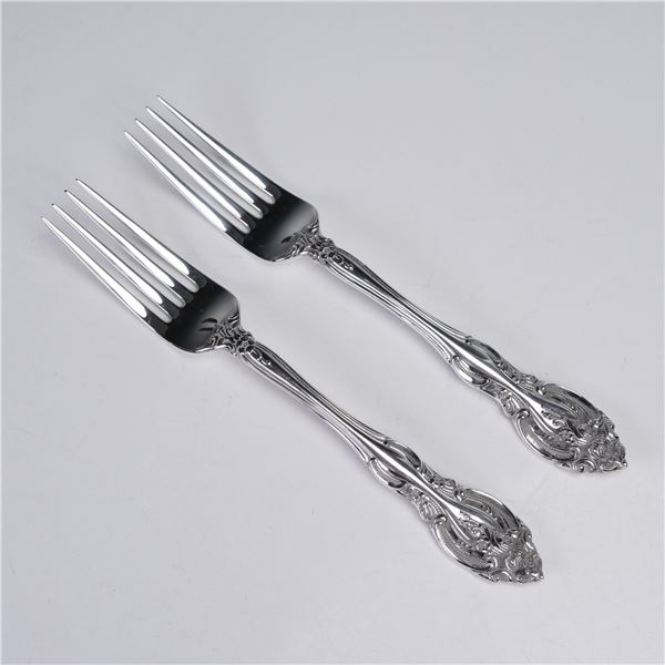 2pc Gorham Sterling Silver Dinner Forks La Scala Pattern